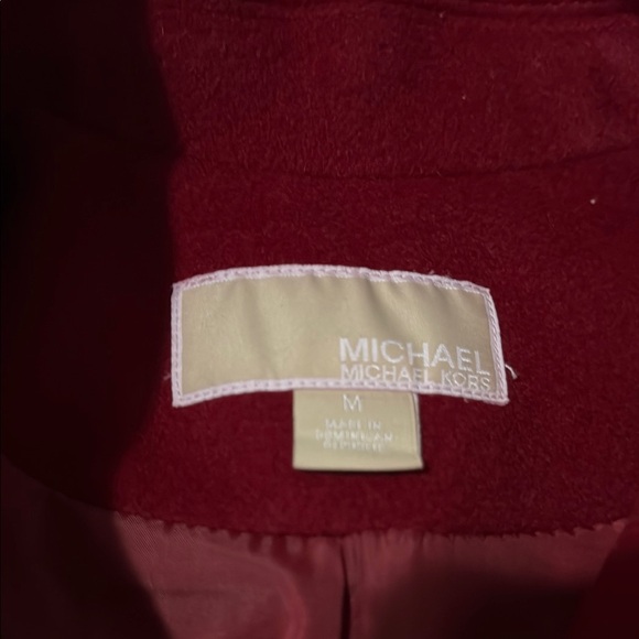 Michael Kors Collection Red Trench Coat Velvet - Picture 3 of 5